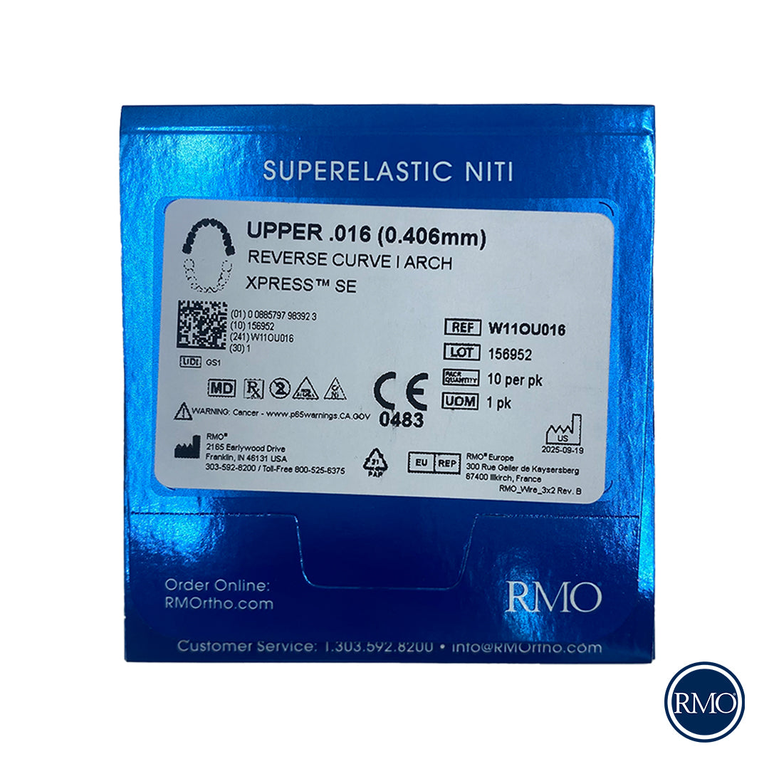 ARCOS SYNERGY NITI CURVA REVERSA MAXILAR - RMO