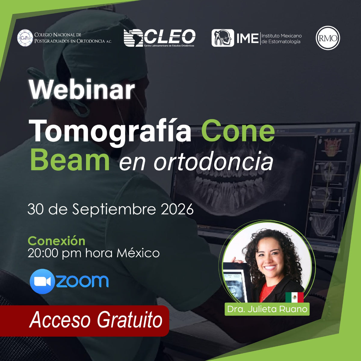 CLEO - Webinar Gratuito "TOMOGRAFIA CONE BEAM EN ORTODONCIA"