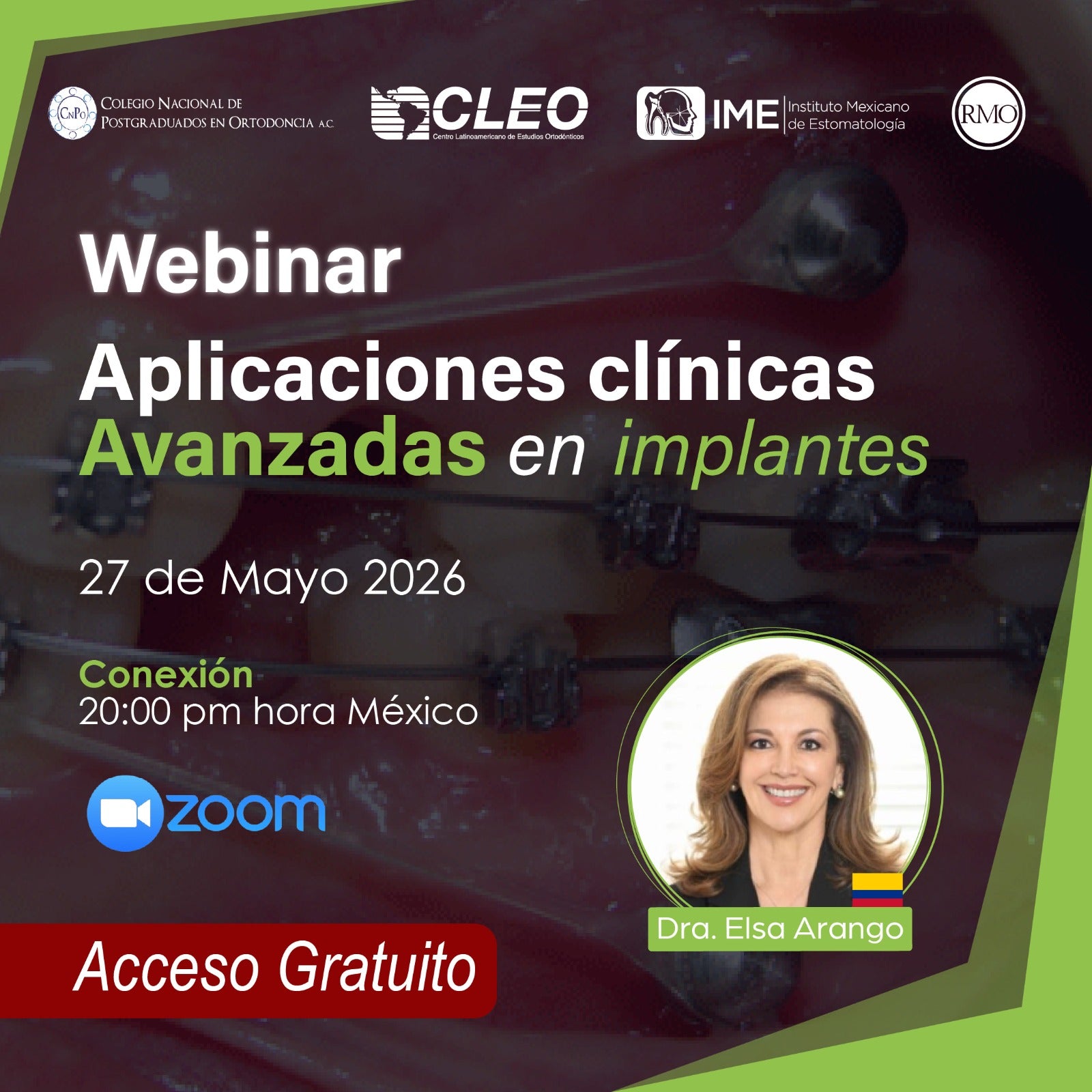CLEO - Webinar Gratuito "APLICACIONES CLÍNICAS AVANZADAS EN IMPLANTES"