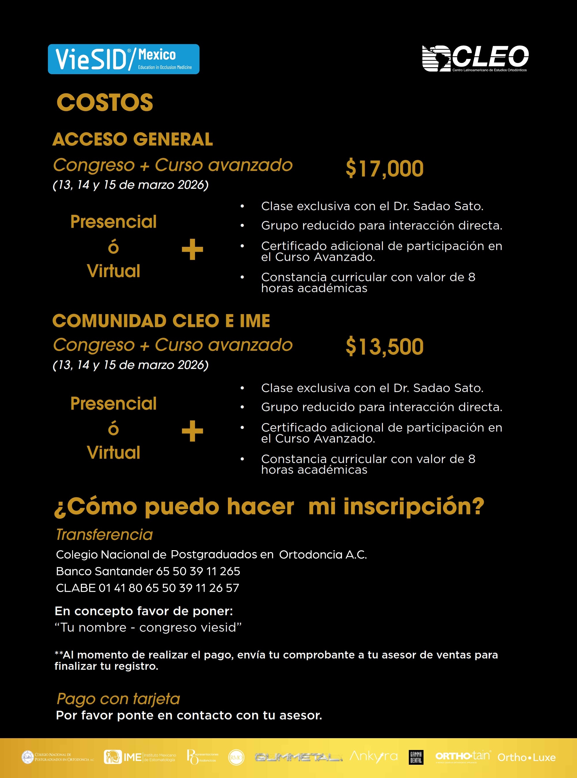 EVENTO - Un nuevo enfoque a la maloclusión. Curso avanzado.