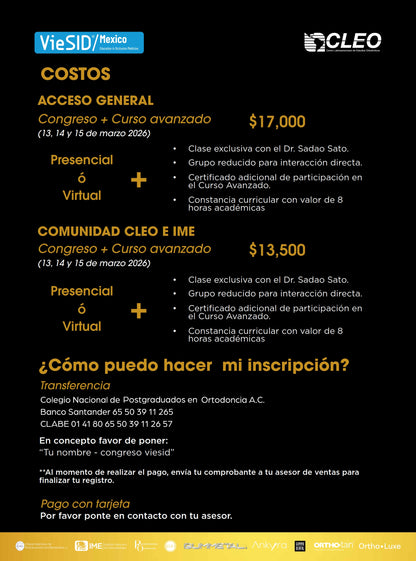 EVENTO - Un nuevo enfoque a la maloclusión. Curso avanzado.