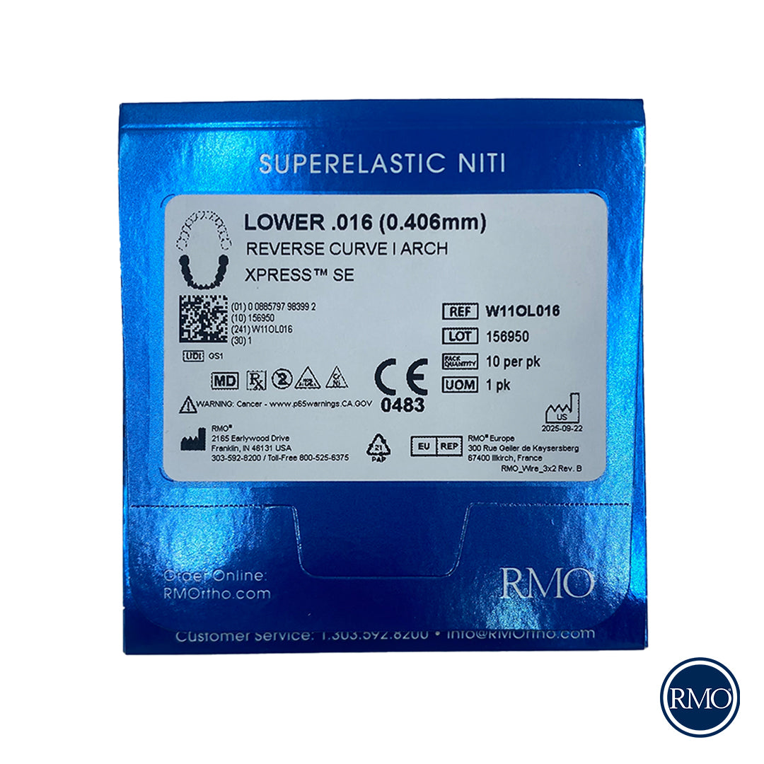 ARCOS SYNERGY NITI CURVA REVERSA MANDIBULAR - RMO