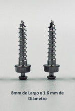 Cargar imagen en el visor de la galería, Tornillos de Botón  G114  paq.2   8mm Largo x 1.6mm Diámetro