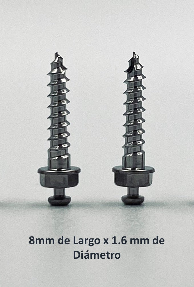Tornillos de Botón  G114  paq.2   8mm Largo x 1.6mm Diámetro